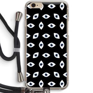 Eyes pattern: iPhone 6 / 6S Transparant Hoesje met koord