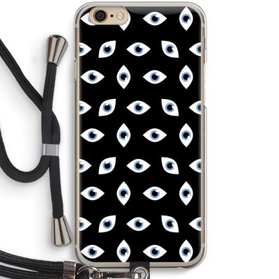 Eyes pattern: iPhone 6 / 6S Transparant Hoesje met koord