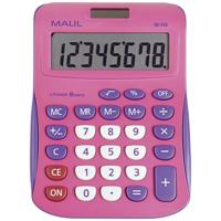 Maul MJ 550 Bureaurekenmachine Pink Aantal displayposities: 8 werkt op batterijen, werkt op zonne-energie (b x h) 155 mm x 11 mm