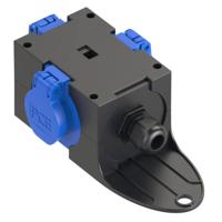 PCE 9430406 3-voudig Stopcontactsplitter Zwart, Blauw - thumbnail