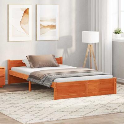 Bedframe Wasbruin 120 x 200 cm Massief grenenhout