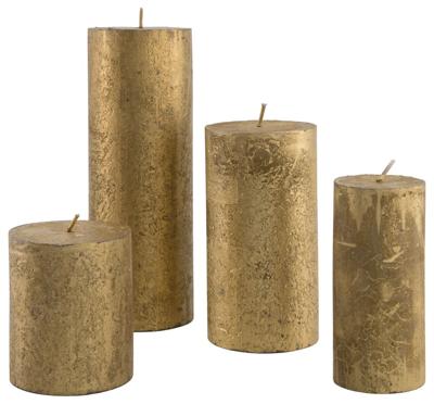 HEMA Rustieke kaarsen goud (goud)