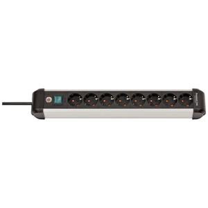 Brennenstuhl 1391030800 Stekkerdoos met schakelaar Zilver-zwart Randaarde stekker 1 stuk(s)