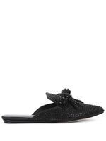 Kurt Geiger London mules Olive Crystal Bow en satin - Noir