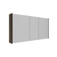 Saniclass Holz Pure Spiegelkast - 120x63x16cm - inclusief zijpanelen - Eiken charcoal SW1420837/SW1212818