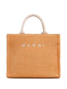 Marni petit sac cabas en raphia - Orange