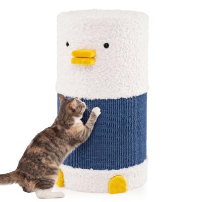 Kattenhuis met Twee Verdiepingen voor Binnenkatten Kattenhol met Twee Verdiepingen en een Sisal-krabmat Schuilhol Overdekt Bed