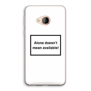 Alone: HTC U Play Transparant Hoesje