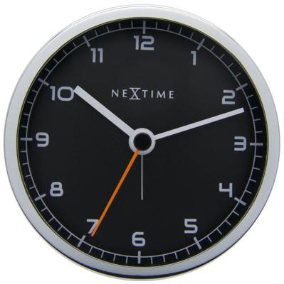 NeXtime NE-5194ZW Wekker 9 X 9 X 7.5 Cm, Metaal, Zwart, &apos;Company Alarm&apos;