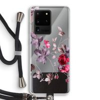 Mooie bloemen: Samsung Galaxy S20 Ultra Transparant Hoesje met koord
