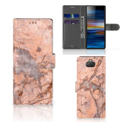 Sony Xperia 10 | Bookcase | Marmer Oranje