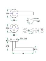 Krukgarn TESSA PL rvs mat Miva WC 8mm noodontgr.