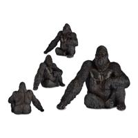 Decoratieve figuren Gift Decor XS210427 XS210427 Zwart Gorilla 34 x 50 x 63 cm