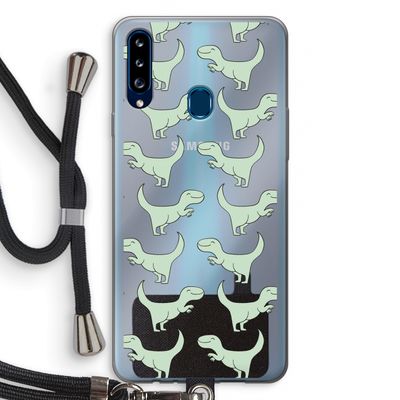 Dinos: Samsung Galaxy A20s Transparant Hoesje met koord