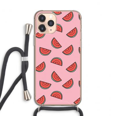 Watermeloen: iPhone 11 Pro Transparant Hoesje met koord