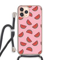 Watermeloen: iPhone 11 Pro Transparant Hoesje met koord