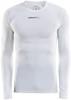 Craft 1906856 Pro Control Compression Tee LS Unisex - White - XS - thumbnail