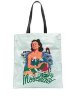 Moschino sac cabas en cuir à imprimé graphique - Bleu - thumbnail