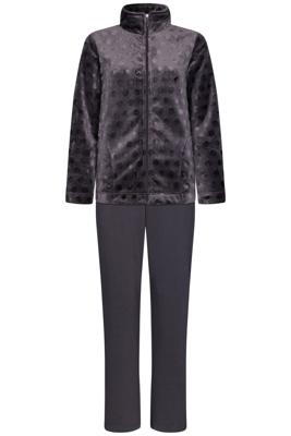 Duurzaam donkergrijs huispak fleece