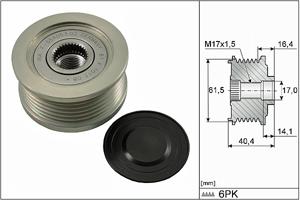 Dynamovrijloop INA, u.a. für Fiat, Lancia, Alfa Romeo, Opel, Vauxhall, Saab, Suzuki, Cadillac