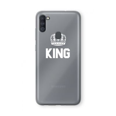 King zwart: Samsung Galaxy A11 Transparant Hoesje