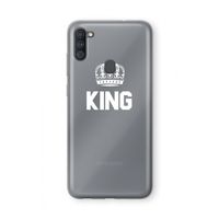 King zwart: Samsung Galaxy A11 Transparant Hoesje