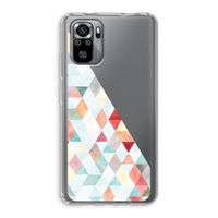 Gekleurde driehoekjes pastel: Xiaomi Redmi Note 10S Transparant Hoesje