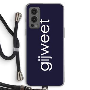 Gijweet: OnePlus Nord 2 5G Transparant Hoesje met koord