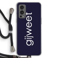 Gijweet: OnePlus Nord 2 5G Transparant Hoesje met koord