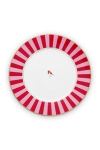 Pip Studio Love Birds Dinerbord Rood/Roze 26,5 cm