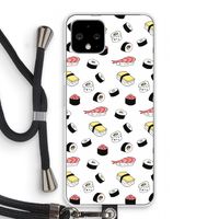 Sushi time: Pixel 4 Transparant Hoesje met koord