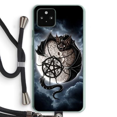 Volle maan: Pixel 5a 5G Transparant Hoesje met koord