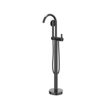 IVY Pact Badmengkraan Vrijstaand - draaibare uitloop - 150cm - Doucheslang - satin mist handdouche - Zwart chroom PVD 6303017