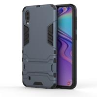 Schokbestendige PC + TPU Case voor Galaxy M10 met houder (marineblauw)