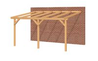 Aanbouwveranda OBLIQUE Schuin dak - 500x400 cm- Schuin dak- - YARD Outdoor