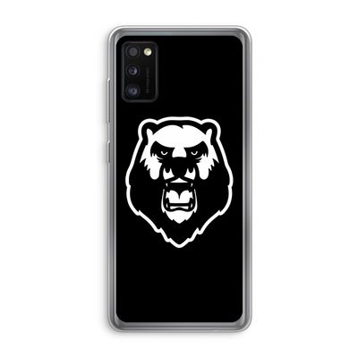 Angry Bear (black): Samsung Galaxy A41 Transparant Hoesje