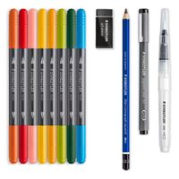 Staedtler Floral Watercolour Set, set van 12 stuks - thumbnail