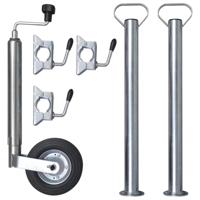 VidaXL Neuswiel met 2 steunbuizen en 3 klemmen 48 mm