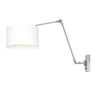 Steinhauer Wandlamp prestige chic 8106 staal kap effen wit