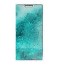 Bookcase Samsung Galaxy S22 Ultra Painting Blue - thumbnail