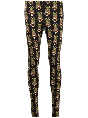 La DoubleJ legging imprimé à taille élastiquée - Noir