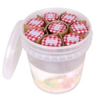 Weckpotjes - 10x - 210 ml - glas - in kunststof emmer - weckpotten - jampotjes