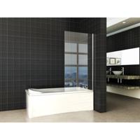 Wiesbaden Tela Badwand Helder Glas 800x1500 mm NANO Chroom