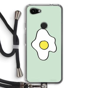 Spiegelei: Pixel 3a Transparant Hoesje met koord