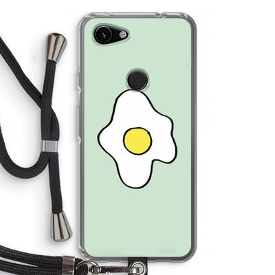 Spiegelei: Pixel 3a Transparant Hoesje met koord