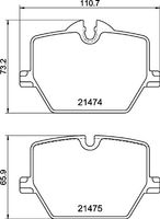 Remblokkenset, schijfrem BREMBO, u.a. für BMW, Toyota