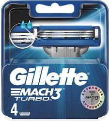 Gillette Gillette Mach 3 Turbo Scheermesjes - 4 stuks