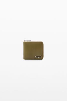 Gewatteerde leren portemonnee M - GREEN - U