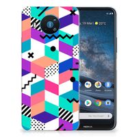 Nokia 8.3 TPU Hoesje Blokken Kleurrijk