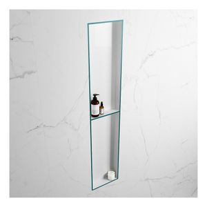 Wandnis Solid Surface Easy | In- en opbouw | 30x90x8 cm | 2 vakken | Smag/Talc